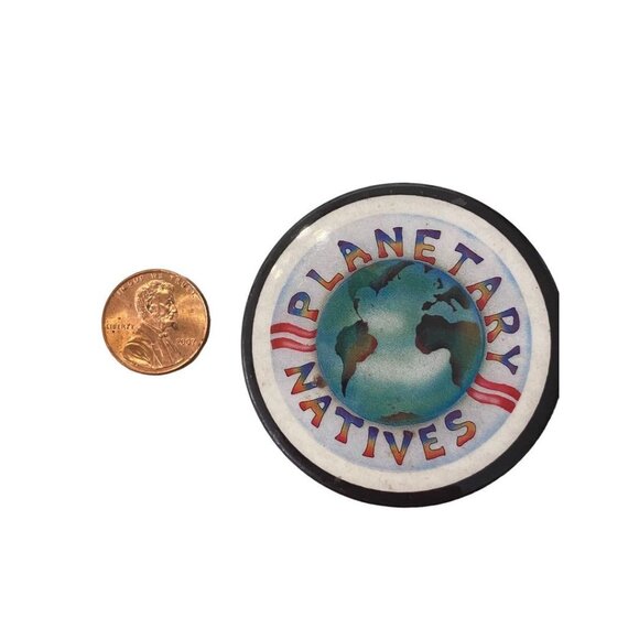 Pinback Button Planetary Natives 2.2" Diameter Earth Graphic Collectible - Picture 4 of 12